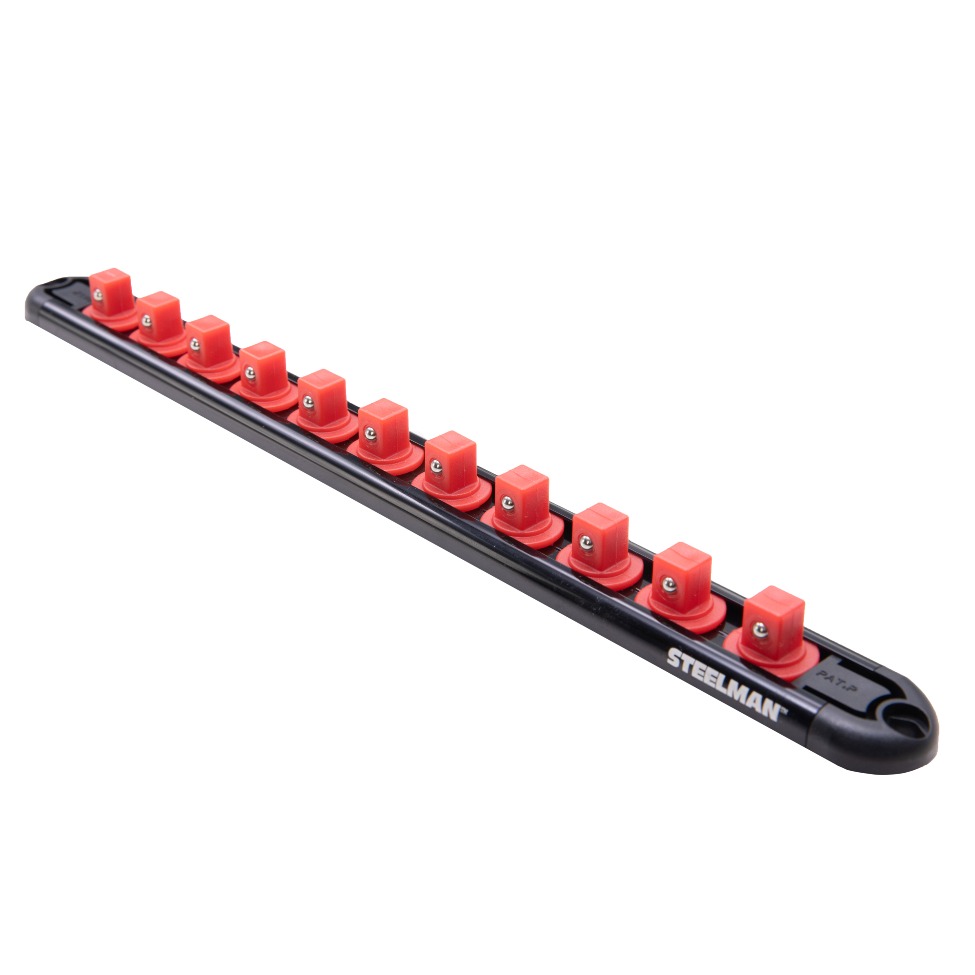 STEELMAN 3/8-Inch Drive 11-Piece Aluminum Socket Storage Rail, 12.5-Inch Length, Model# 60730